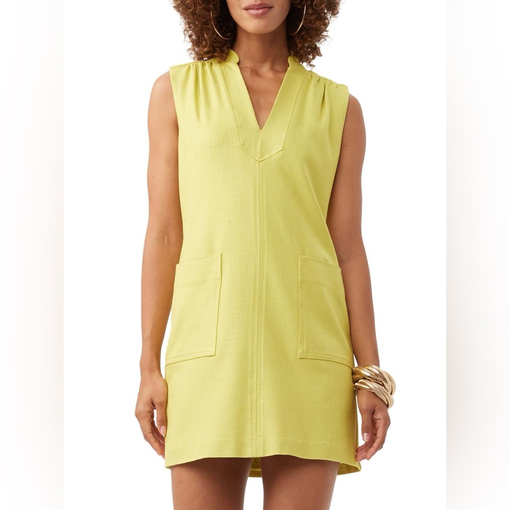 Trina Turk 'Suntan' Textured-Twill Sleeveless Shift Mini-Dress 6